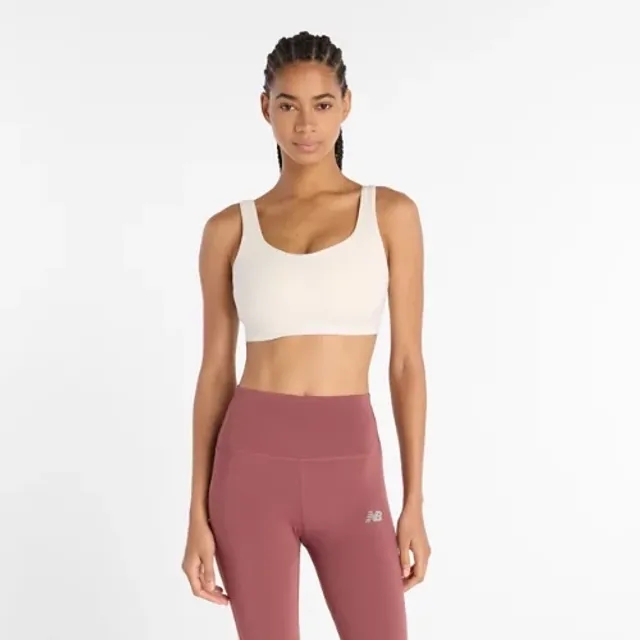 New Balance Women's NB Harmony Yoga Bra in Beige Poly Knit