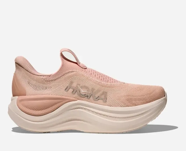 Hoka Women's Skyward Laceless Recovery Shoes In Rose Latte/Rose Cream