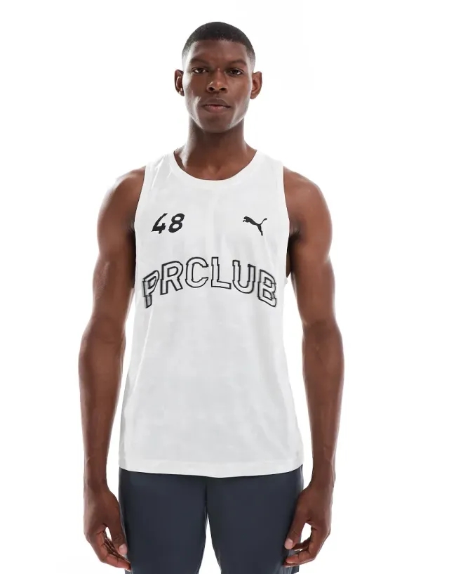 Puma Run Club Graphic Tank In White