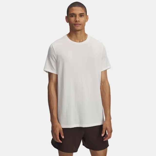 Under Armour  Trail Run Wool Men's Short Sleeve Stone / Reflective L