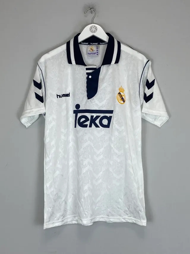 1992/93 REAL MADRID *MINT* HOME SHIRT (L) HUMMEL | Cult Kits