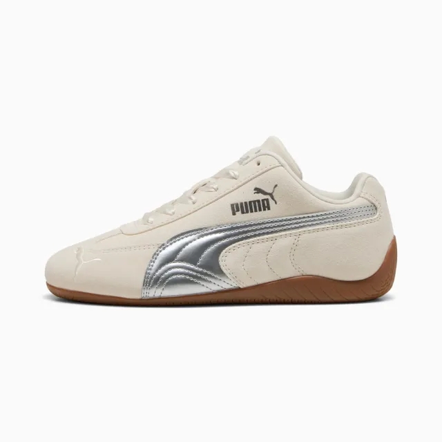 PUMA SpeedCat Metallic Sneakers Youth, Alpine Snow/Silver, size 3