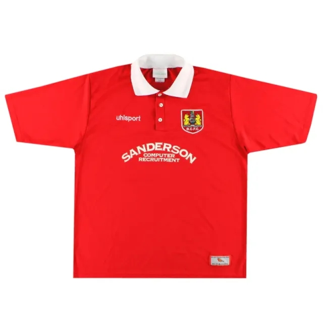 1998-99 Bristol City uhlsport Home Shirt XL - Bristol City / Excellent 