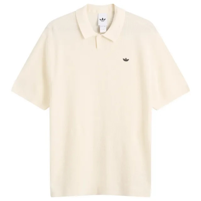 Adidas Men's Polo Shirt Cream White