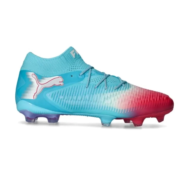 PUMA Future 8 Ultimate Re-Charge FG Football Boots Unisex, Hero Blue/White/Sunset Pink