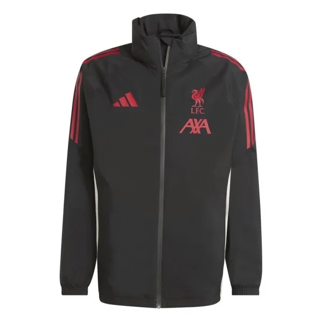 LFC adidas Mens 25/26 Domestic Rain Jacket Black