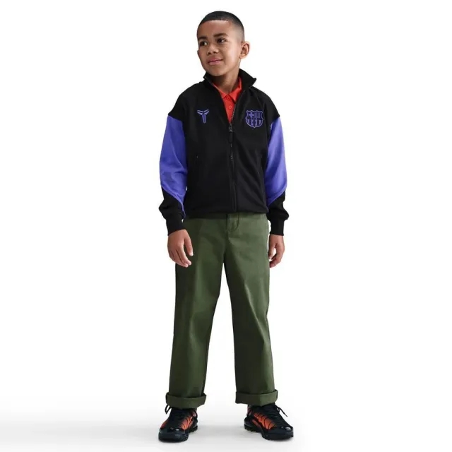 Barcelona Training Jacket Academy Pro Anthem Away - Black/Persian Violet Kids - ['Black']