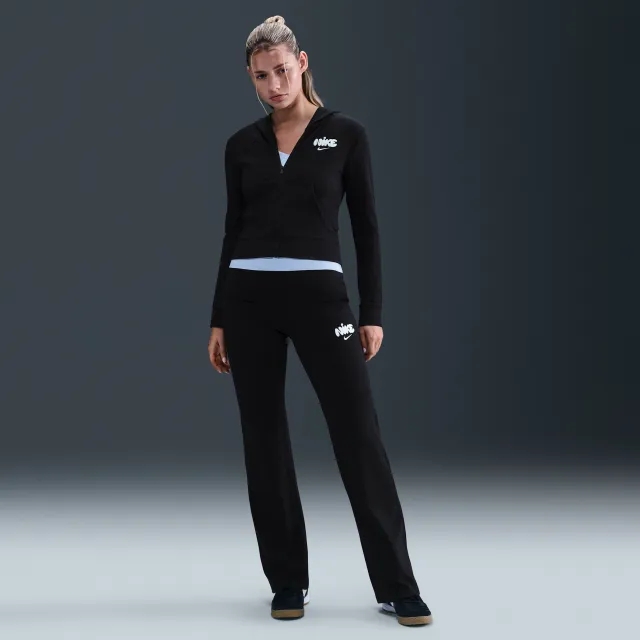 Nike Sportswear Women's High-Waisted Trousers - Black - Fleece