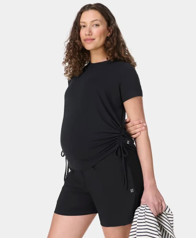 Soft Flow Maternity Ruched T-Shirt