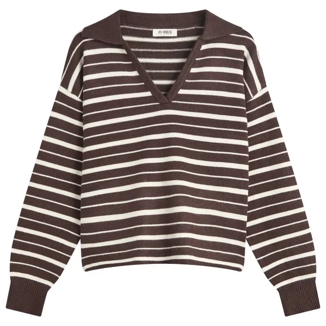 4th & Reckless Women's Hayden Stripe Polo Jumper