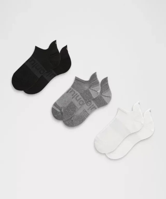 lululemon – Unisex Power Stride Tab Socks 3 Pack – Color White/Grey/Black – Size S