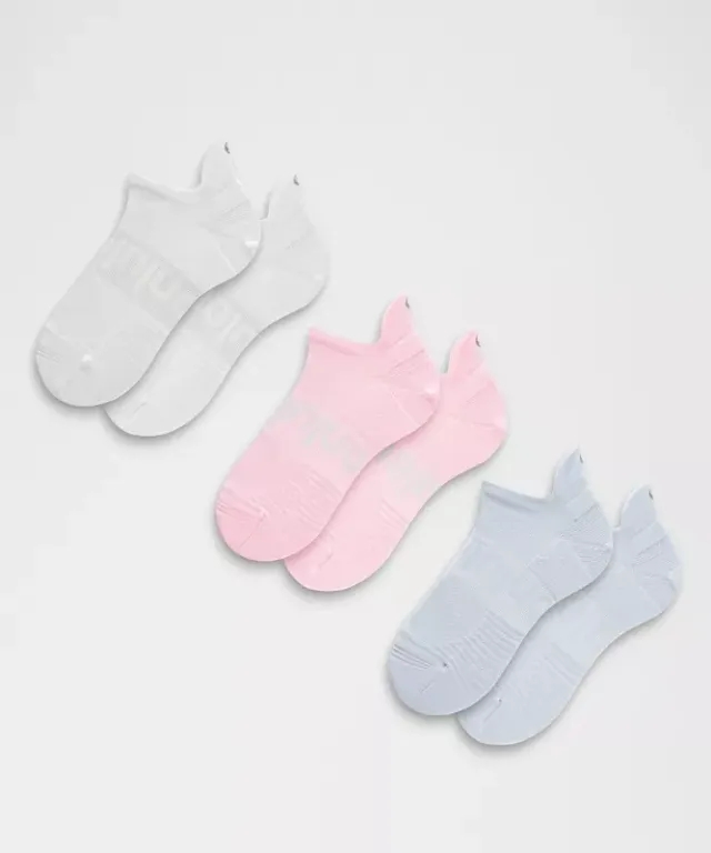 lululemon – Unisex Power Stride Tab Socks 3 Pack – Color Blue/White/Pink – Size XL