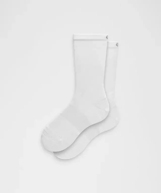 lululemon – Unisex Power Stride Crew Socks – Color White – Size L