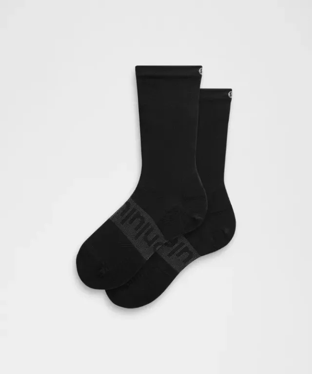 lululemon – Unisex Power Stride Crew Socks – Color Black – Size L