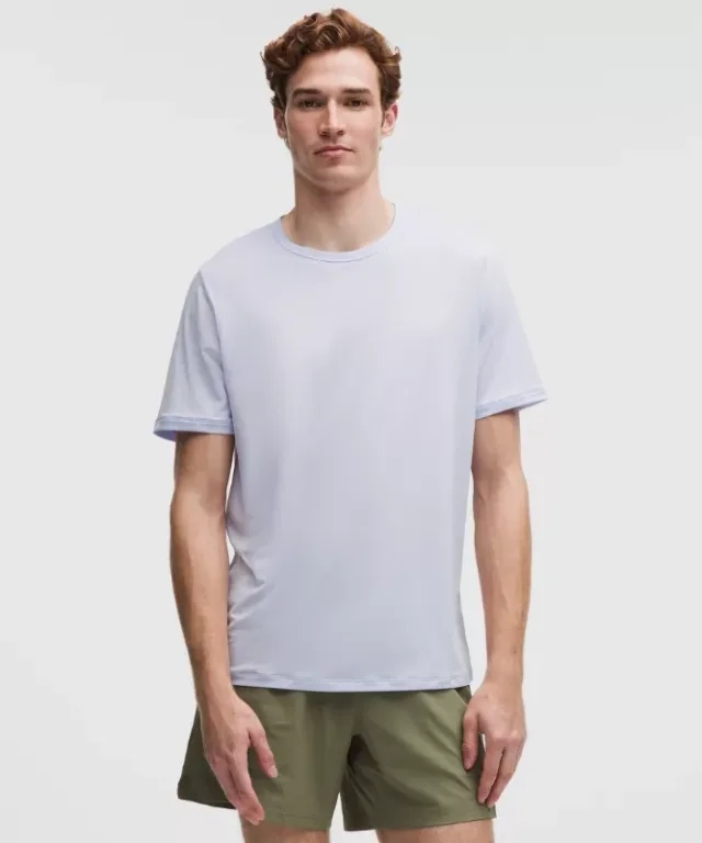 lululemon – Men's Mile Maker Run Crew Lightweight Short-Sleeve Shirt – Color Blue – Size L
