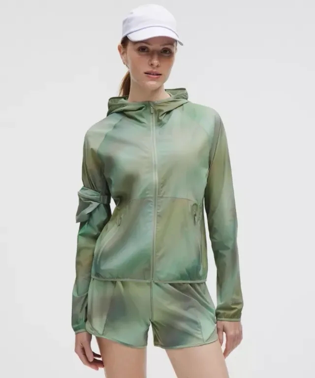 lululemon – Women's Packable Trail Running Jacket – Color Green/Tie Dye – Size 0