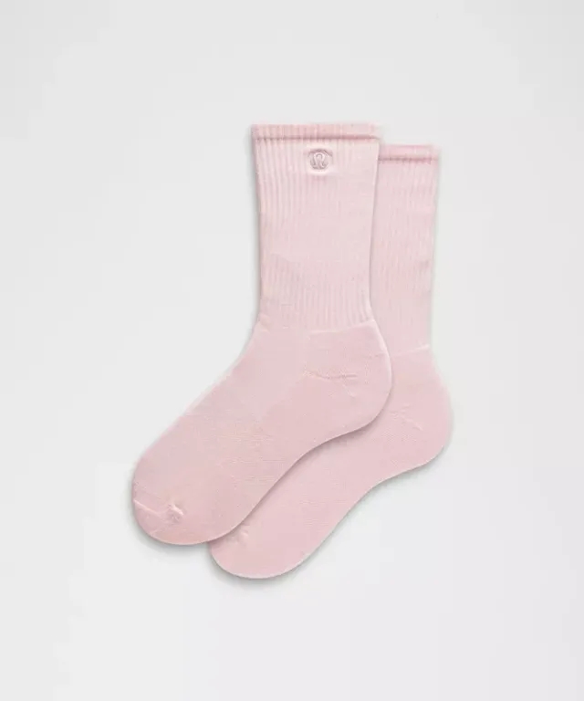 lululemon – Unisex Daily Essential Crew Socks – Color Pink – Size L