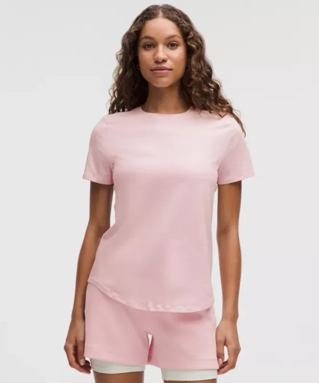 lululemon – Women's Love Curved-Hem Crewneck T-Shirt – Color Pink – Size 0