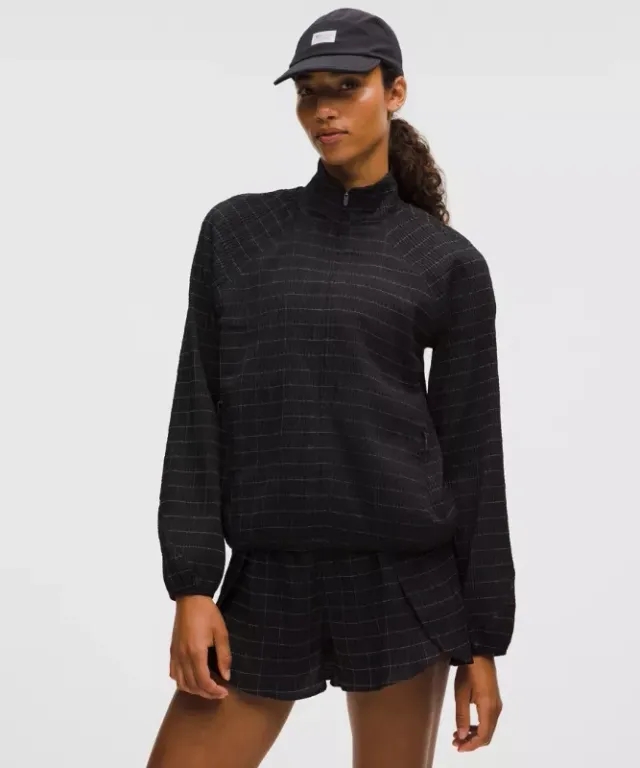 lululemon – Women's Adapted State Textured Jacket Reflective Grid – Color Black – Size L