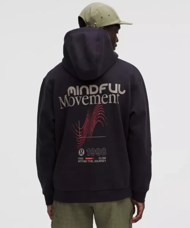 lululemon – Men's Steady State Pullover Hoodie Graphic – Color Grey/Khaki – Size L