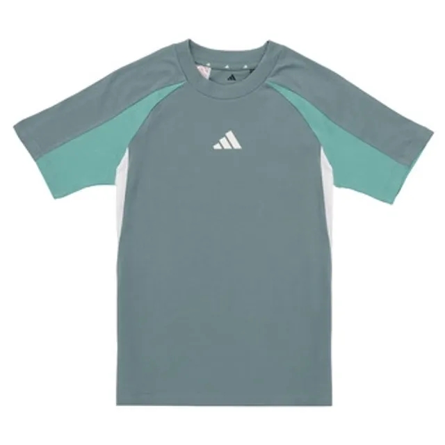 adidas  Seasonal Essentials Colorblock T-Shirt Kids  boys's Children's T shirt in Green