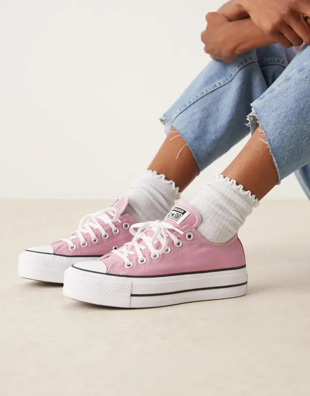 Converse Chuck Taylor All Star Lift Ox Trainers In Pink