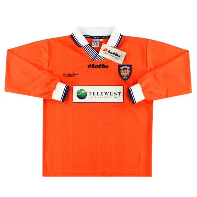 1997-99 Blackpool Lotto Player Issue Home Shirt L/S *BNIB* M - Blackpool / BNIB 