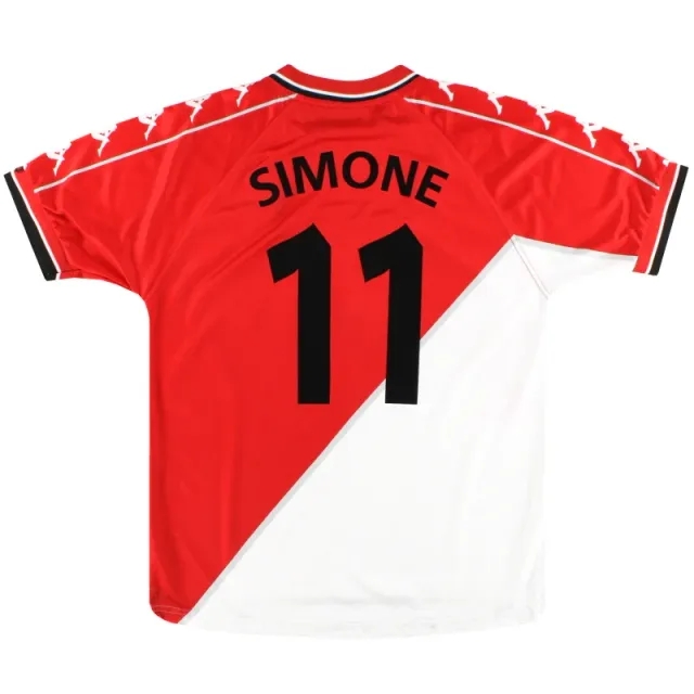 1999-00 Monaco Kappa Home Shirt Simone #11 L - Monaco / Excellent 