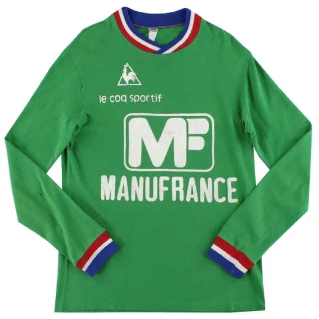 1975-76 Saint Etienne Le Coq Sportif Home Shirt L/S S - Other French Clubs / Very Good 