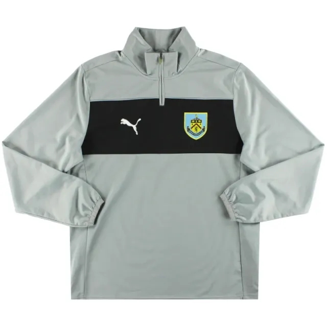 2014-15 Burnley Puma 1/4 Zip Top M - Burnley / Excellent 