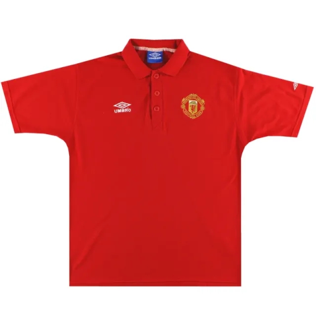 1998-99 Manchester United Umbro Polo Shirt XL - Manchester United / Excellent 