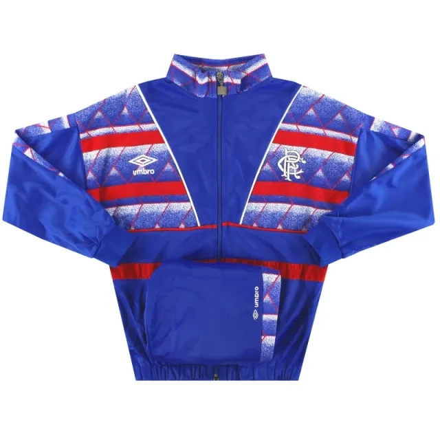 1987-90 Rangers Umbro Tracksuit Y - Rangers / Excellent 