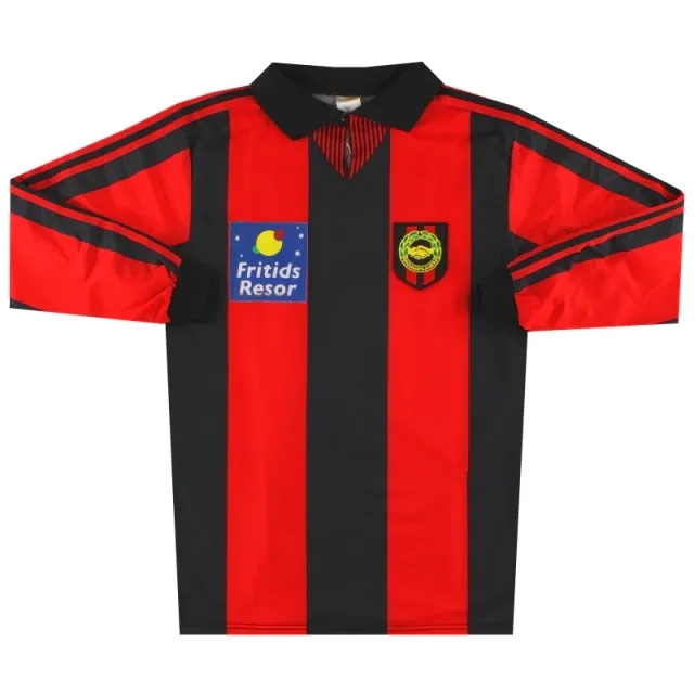1990 Brommapojkarna adidas Match Issue Home Shirt #14 L/S S - Other European Clubs / Excellent 