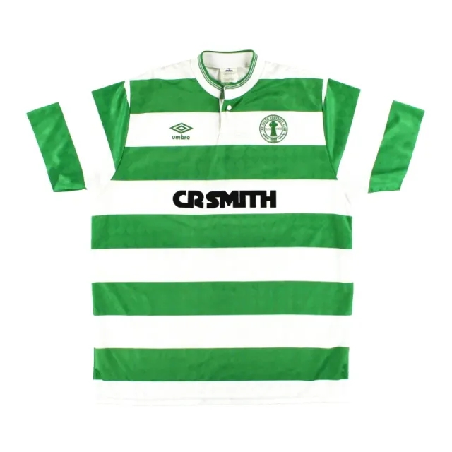 1987-89 Celtic Umbro Centenary Home Shirt M - Celtic / Excellent 
