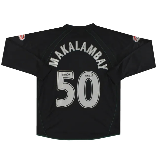 2007-08 Hibernian Player Issue Shirt Makalambay #50 XL - Other Scottish Clubs / Excellent 