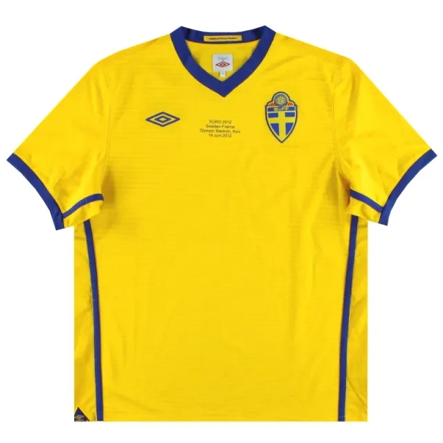 2010-11 Sweden Umbro 'Sweden-France' Home Shirt *Mint* XL - Sweden / Mint 