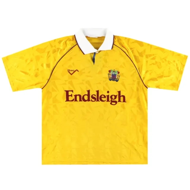 1991-93 Burnley Ribero Away Shirt L - Burnley / Excellent 