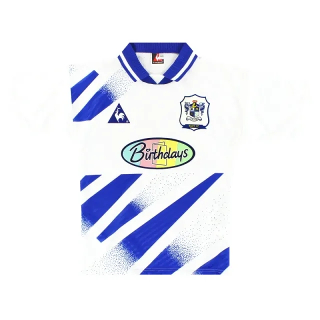 1995-96 Bury Le Coq Sportif Home Shirt S - Bury / Excellent 