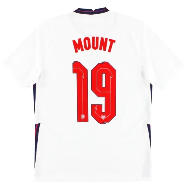 2020-21 England Nike Home Shirt Mount #19 M - England / Excellent 