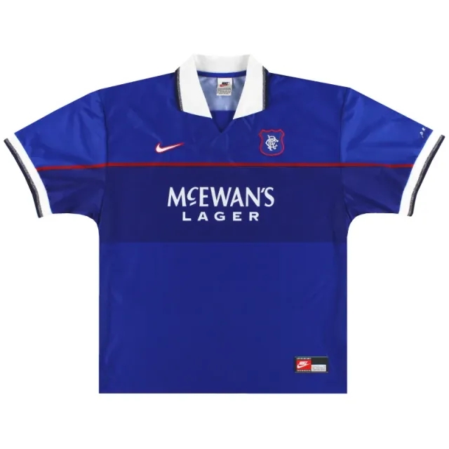 1997-99 Rangers Nike Home Shirt S - Rangers / Excellent 