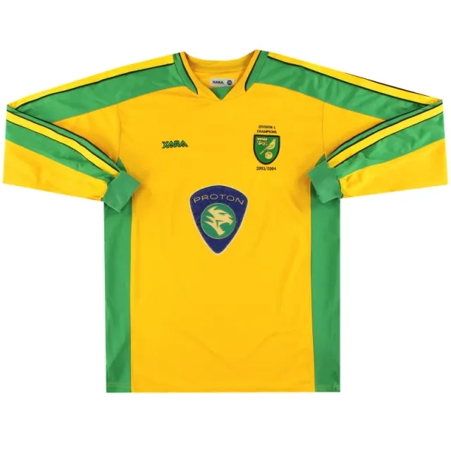 2003-05 Norwich City 'Division 1 Champions' Home Shirt L/S M - Norwich City / Very good 