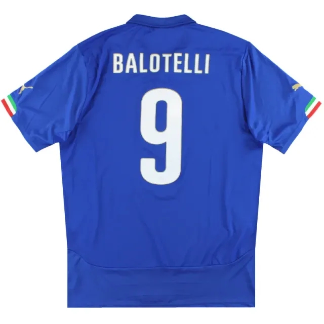2014-15 Italy Puma Home Shirt Balotelli #9 XL - Italy / Excellent 