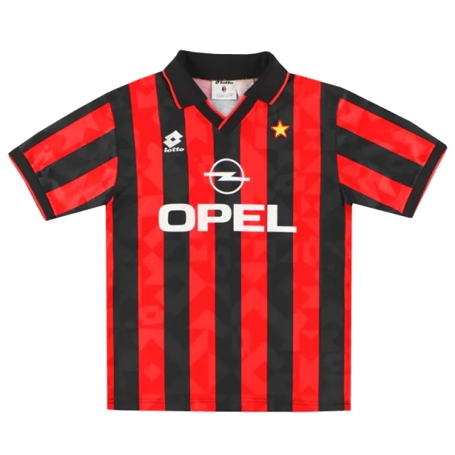 1994-95 AC Milan Lotto Player Issue Home Shirt M - AC Milan / Excellent 