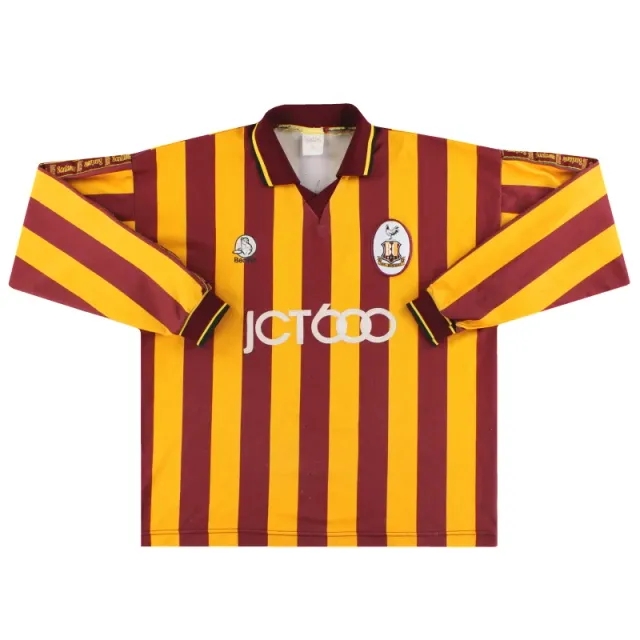 1997-99 Bradford City Home Shirt L/S XL - Bradford City / Excellent 
