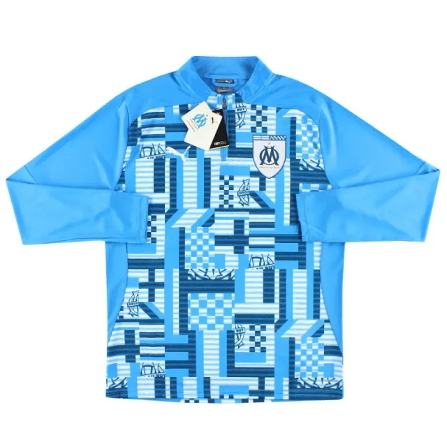 2024-25 Marseille Puma Pre-Match 1/4 Zip Training Top *BNIB* - Olympique Marseille / BNIB 