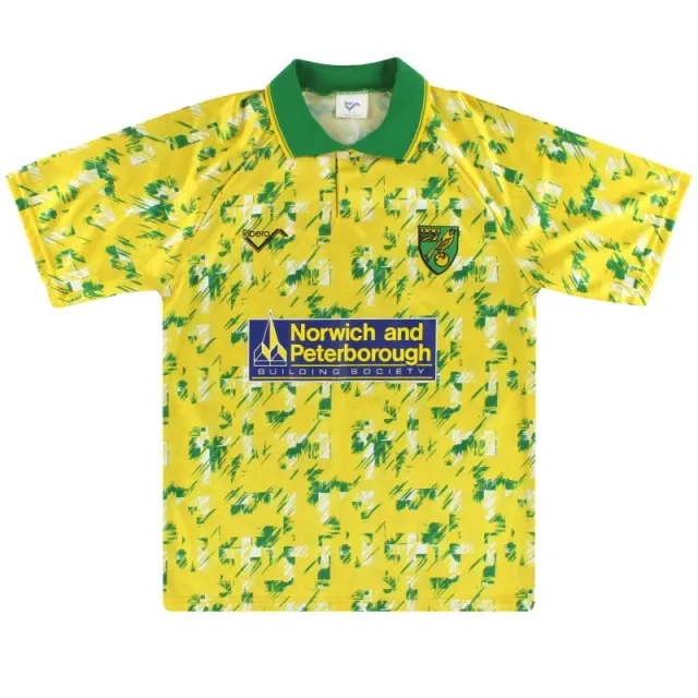 1992-94 Norwich City Ribero Home Shirt L.Boys - Norwich City / Excellent 