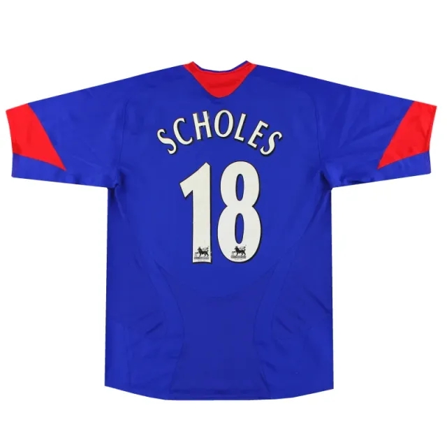 2005-06 Manchester United Nike Away Shirt Scholes #18 M - Manchester United / Excellent 