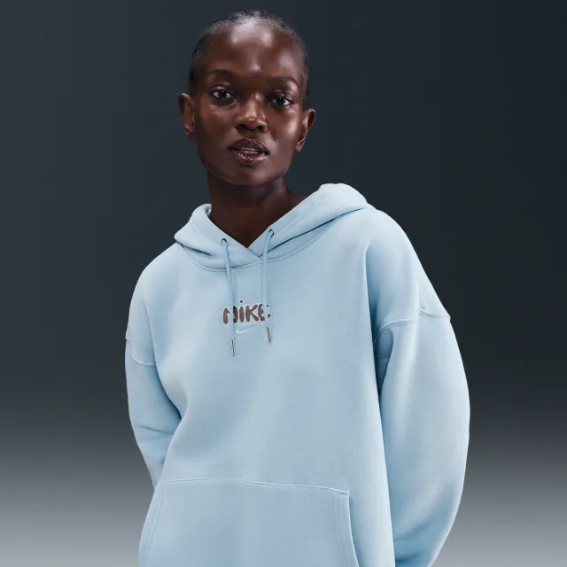 Nike Sportswear Phoenix Fleece Women's Oversized Pullover Hoodie - Blue - Cotton/Polyester