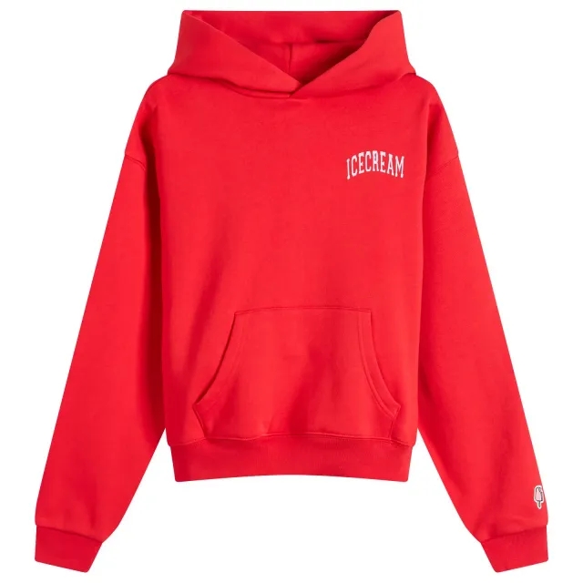 ICECREAM Women's College Cropped Popover Hoodie Red