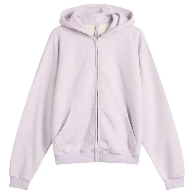 SKIMS Women's Cotton Fleece Classic Zip Up Hoodie Purple Heather